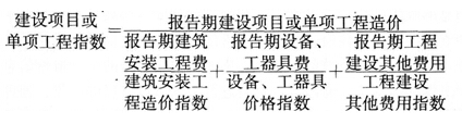 建設項目或單項工程造價指數(shù)的編制