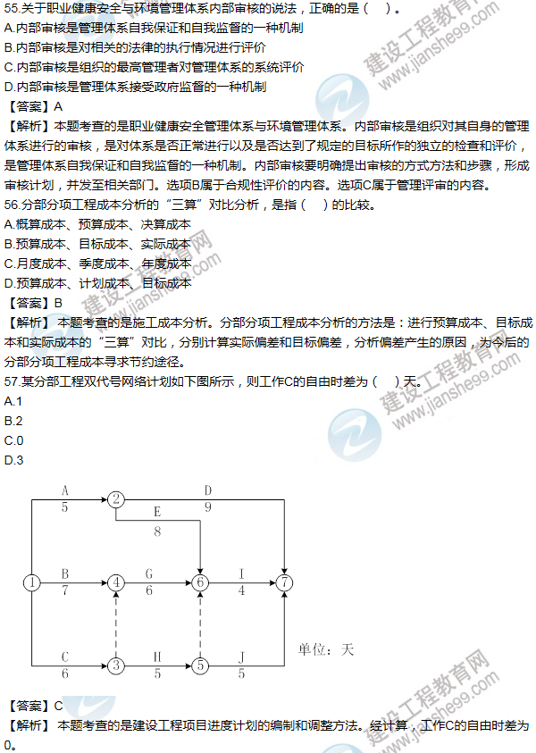 2013年一級(jí)建造師項(xiàng)目管理試題及答案(51-60題)