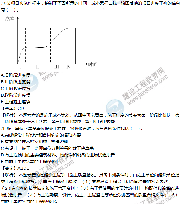 2013年一級(jí)建造師項(xiàng)目管理試題及答案(71-80題)